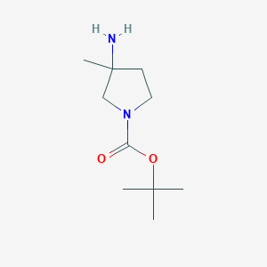 molecular formula C10H20N2O2 B1456917 叔丁基 3-氨基-3-甲基吡咯烷-1-羧酸酯 CAS No. 1158758-59-8