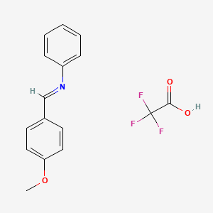 1-(4-methoxyphenyl)-N-phenylmethanimine;2,2,2-trifluoroacetic acid