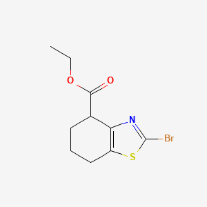 molecular formula C10H12BrNO2S B1456923 Ethyl 2-bromo-4,5,6,7-tetrahydrobenzo[d]thiazole-4-carboxylate CAS No. 729590-69-6