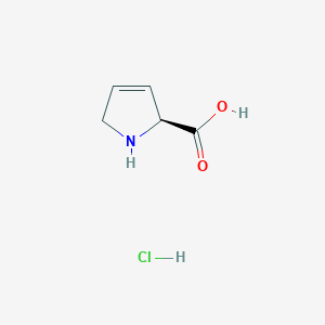 molecular formula C5H8ClNO2 B1456926 (S)-2,5-Dihydro-1H-pyrrole-2-carboxylic acid hydrochloride CAS No. 201469-31-0