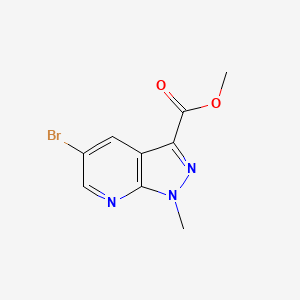 molecular formula C9H8BrN3O2 B1456927 Methyl 5-bromo-1-methyl-1H-pyrazolo[3,4-B]pyridine-3-carboxylate CAS No. 916326-80-2