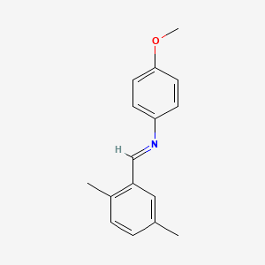 (E)-1-(2,5-Dimethylphenyl)-N-(4-methoxyphenyl)methanimine