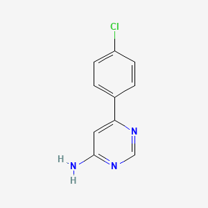 molecular formula C10H8ClN3 B1456930 6-(4-氯苯基)嘧啶-4-胺 CAS No. 1192814-51-9