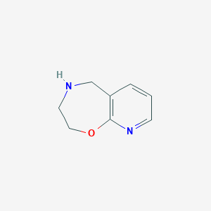 molecular formula C8H10N2O B1456931 2,3,4,5-Tetrahydropyrido[3,2-f][1,4]oxazepine CAS No. 956461-77-1