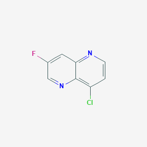 molecular formula C8H4ClFN2 B1456935 8-氯-3-氟-1,5-萘啶 CAS No. 1151802-02-6