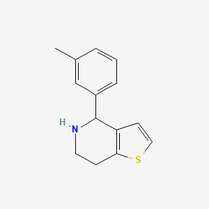 molecular formula C14H15NS B1456937 4-(3-甲基苯基)-4,5,6,7-四氢噻吩并[3,2-c]吡啶 CAS No. 1190971-10-8