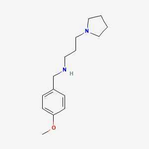 N-[(4-Methoxyphenyl)methyl]-3-(pyrrolidin-1-yl)propan-1-amine