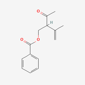 2-Acetyl-3-methylbut-3-en-1-yl benzoate