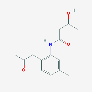 Butanamide, 3-hydroxy-N-[5-methyl-2-(2-oxopropyl)phenyl]-