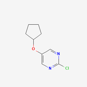 molecular formula C9H11ClN2O B1456941 2-氯-5-(环戊氧基)嘧啶 CAS No. 1192813-80-1