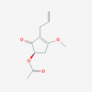 (1R)-4-Methoxy-2-oxo-3-(prop-2-en-1-yl)cyclopent-3-en-1-yl acetate