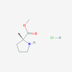 molecular formula C7H14ClNO2 B1456945 盐酸(2s)-2-甲基吡咯烷-2-羧酸甲酯 CAS No. 220060-08-2