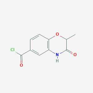 2-Methyl-3-oxo-3,4-dihydro-2H-1,4-benzoxazine-6-carbonyl chloride