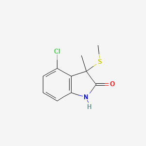 4-Chloro-3-methyl-3-(methylsulfanyl)-1,3-dihydro-2H-indol-2-one