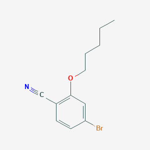 molecular formula C12H14BrNO B1456949 4-溴-2-(戊氧基)苯甲腈 CAS No. 1191055-82-9