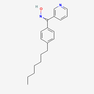 N-[(4-Heptylphenyl)(pyridin-3-YL)methylidene]hydroxylamine