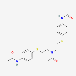 Propanamide, N,N-bis[2-[[4-(acetylamino)phenyl]thio]ethyl]-