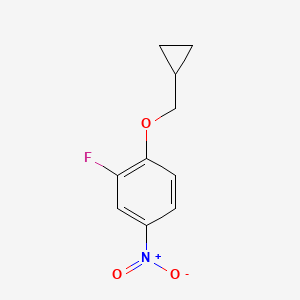 molecular formula C10H10FNO3 B1456962 1-(环丙基甲氧基)-2-氟-4-硝基苯 CAS No. 1236764-33-2