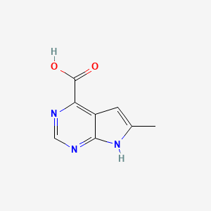 molecular formula C8H7N3O2 B1456963 6-甲基-7H-吡咯并[2,3-D]嘧啶-4-甲酸 CAS No. 1095822-86-8