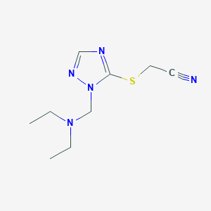 ({1-[(Diethylamino)methyl]-1H-1,2,4-triazol-5-yl}sulfanyl)acetonitrile