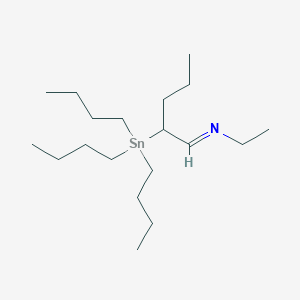 (1E)-N-Ethyl-2-(tributylstannyl)pentan-1-imine