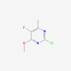 molecular formula C6H6ClFN2O B1456969 2-氯-5-氟-4-甲氧基-6-甲基嘧啶 CAS No. 1192479-35-8