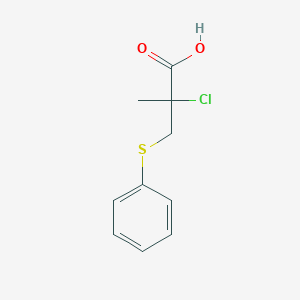 2-Chloro-2-methyl-3-(phenylsulfanyl)propanoic acid