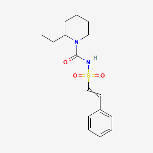 2-Ethyl-N-(2-phenylethenesulfonyl)piperidine-1-carboxamide