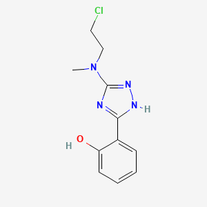 6-{5-[(2-Chloroethyl)(methyl)amino]-1,2-dihydro-3H-1,2,4-triazol-3-ylidene}cyclohexa-2,4-dien-1-one