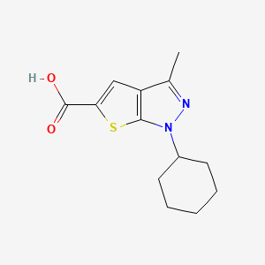 B1456974 1-Cyclohexyl-3-methyl-1H-thieno[2,3-c]pyrazole-5-carboxylic acid CAS No. 873537-76-9