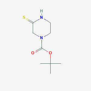 molecular formula C9H16N2O2S B1456975 叔丁基3-硫代哌嗪-1-羧酸酯 CAS No. 1182359-40-5