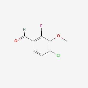 B1456977 4-Chloro-2-fluoro-3-methoxybenzaldehyde CAS No. 1002344-97-9