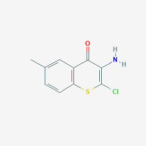 3-Amino-2-chloro-6-methyl-4H-1-benzothiopyran-4-one