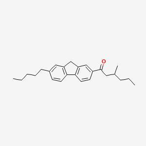 3-Methyl-1-(7-pentyl-9H-fluoren-2-YL)hexan-1-one