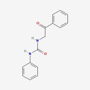 molecular formula C15H14N2O2 B14569854 Urea, N-(2-oxo-2-phenylethyl)-N'-phenyl- CAS No. 61416-50-0