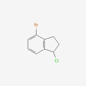 molecular formula C9H8BrCl B1456986 4-溴-1-氯-2,3-二氢-1H-茚烯 CAS No. 1056894-43-9