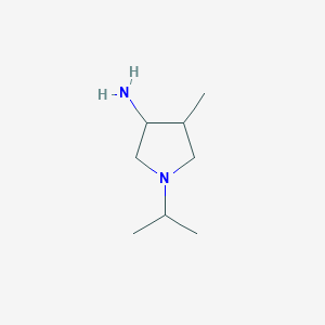molecular formula C8H18N2 B1456990 4-甲基-1-(异丙基)吡咯烷-3-胺 CAS No. 1384427-79-5