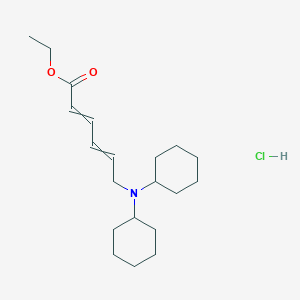 Ethyl 6-(dicyclohexylamino)hexa-2,4-dienoate;hydrochloride