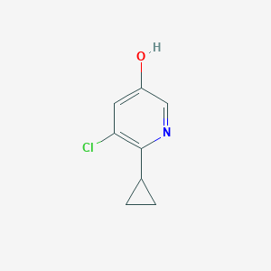 molecular formula C8H8ClNO B1456991 5-Chloro-6-cyclopropylpyridin-3-OL CAS No. 1355067-18-3