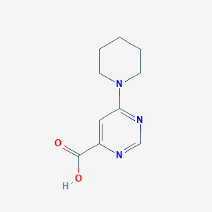 molecular formula C10H13N3O2 B1456992 6-(Piperidin-1-yl)pyrimidine-4-carboxylic acid CAS No. 933731-47-6