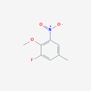 molecular formula C8H8FNO3 B1456994 1-氟-2-甲氧基-5-甲基-3-硝基苯 CAS No. 708-04-3