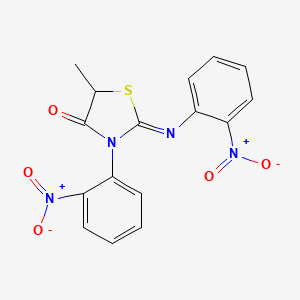 (2Z)-5-Methyl-3-(2-nitrophenyl)-2-[(2-nitrophenyl)imino]-1,3-thiazolidin-4-one