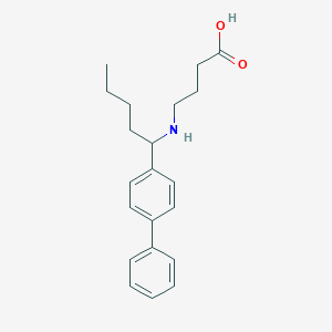 4-{[1-([1,1'-Biphenyl]-4-yl)pentyl]amino}butanoic acid