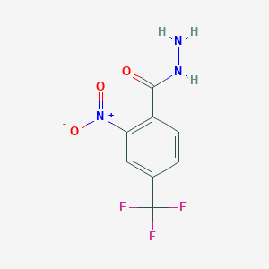 molecular formula C8H6F3N3O3 B1457011 2-硝基-4-(三氟甲基)苯甲酰肼 CAS No. 830334-29-7