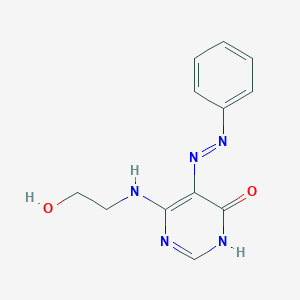 6-[(2-Hydroxyethyl)amino]-5-(2-phenylhydrazinylidene)pyrimidin-4(5H)-one