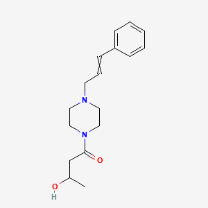 3-Hydroxy-1-[4-(3-phenylprop-2-en-1-yl)piperazin-1-yl]butan-1-one