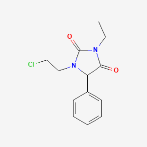 1-(2-Chloroethyl)-3-ethyl-5-phenylimidazolidine-2,4-dione