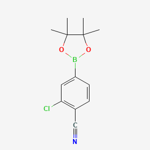 molecular formula C13H15BClNO2 B1457017 2-Chloro-4-(4,4,5,5-tetramethyl-1,3,2-dioxaborolan-2-yl)benzonitrile CAS No. 548797-51-9