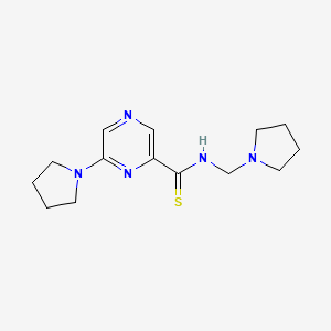 Pyrazinecarbothioamide, 6-(1-pyrrolidinyl)-N-(1-pyrrolidinylmethyl)-