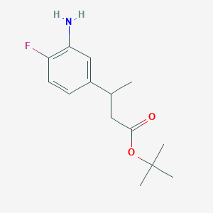 B1457029 tert-Butyl (+/-)-3-(3-amino-4-fluorophenyl)butanoate CAS No. 1297549-50-8